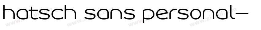 hatsch sans personal字体转换